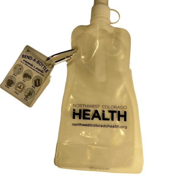 Bend a Bottle Reusable Water Canteen Expands Stands 16 oz NW Colorado Health - Picture 1 of 5